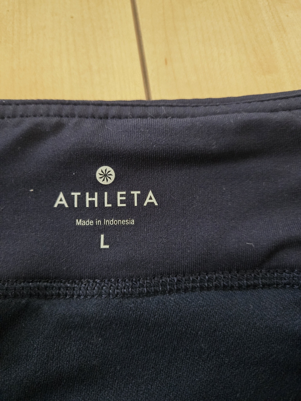 Athleta Shorts with Navy & Multicolor Stripe Print - Picture 3 of 5